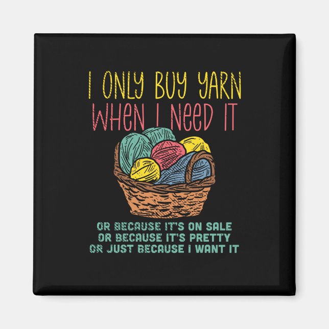 Knitting Knitting Basket Magnet (Front)