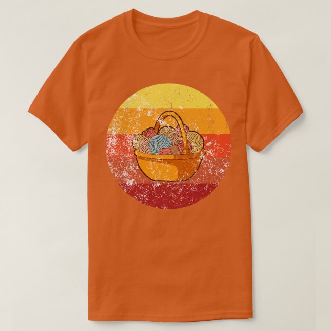 Knitting Knitting Basket With Wool 2 T-Shirt (Design Front)