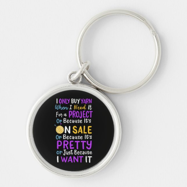 Knitting Knitting Wool Key Ring (Front)
