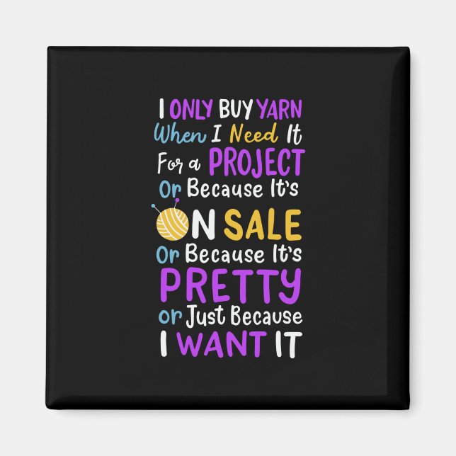 Knitting Knitting Wool Magnet (Front)