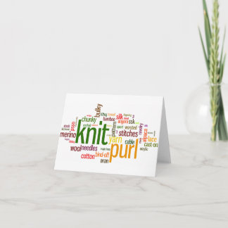 Knitting Lexicon - words for knitters!  Knit On! Card