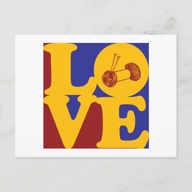 Knitting Love Postcard (Front)