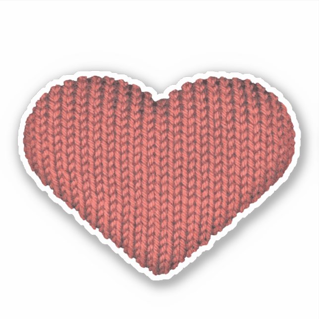 Knitting Love Red Heart (Front)