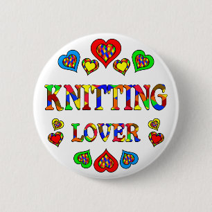 Knitting Lover 6 Cm Round Badge