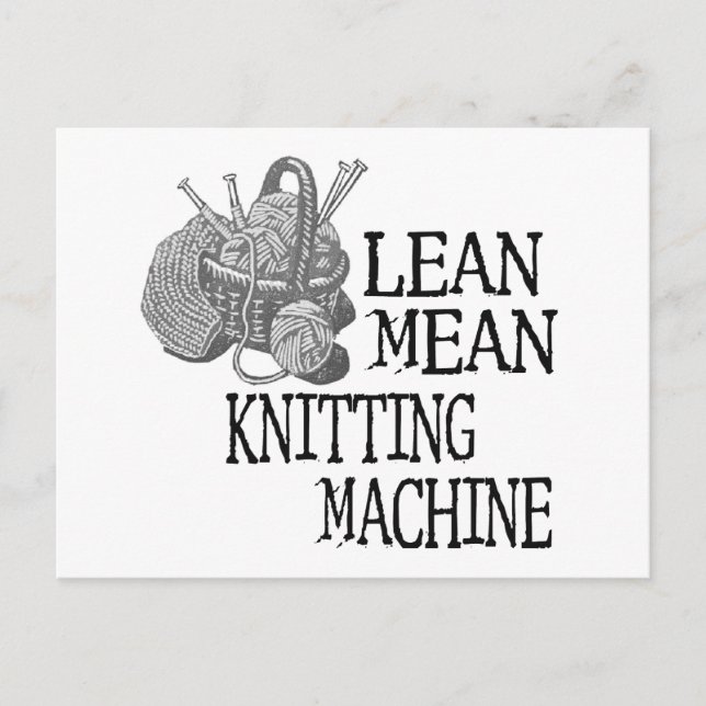 Knitting Machine Postcard (Front)