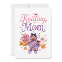 Knitting Mum Halloween Card