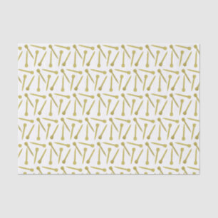 Knitting Needles Crafts Faux Gold Foil Texture Tissue Paper