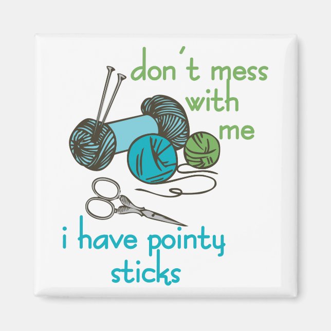 Knitting Needles Magnet (Front)