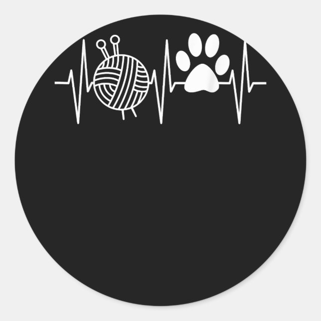 Knitting Nerd Funny Grandma Mom Knit Needles Yarn  Classic Round Sticker (Front)