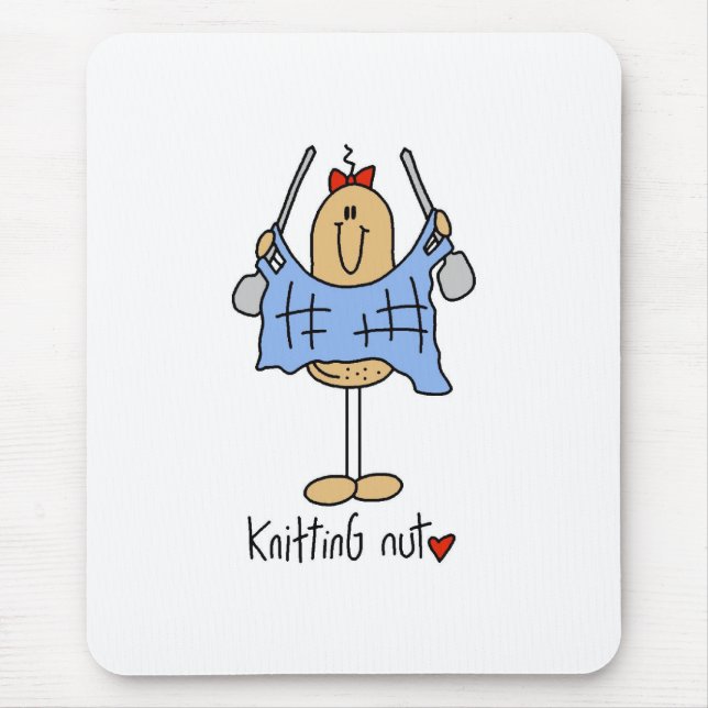 Knitting Nut Mouse Mat (Front)