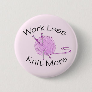 Knitting Passion 6 Cm Round Badge