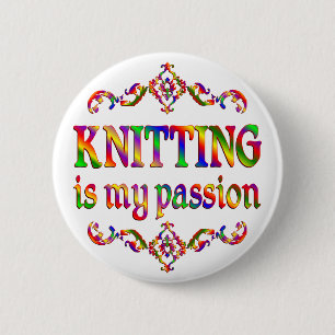 Knitting Passion 6 Cm Round Badge
