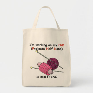 Knitting PhD Tote Bag