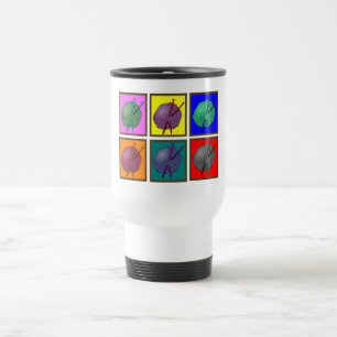 Knitting Popart Gifts Travel Mug