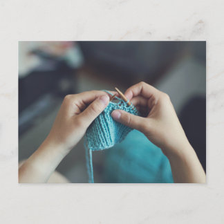 knitting postcard