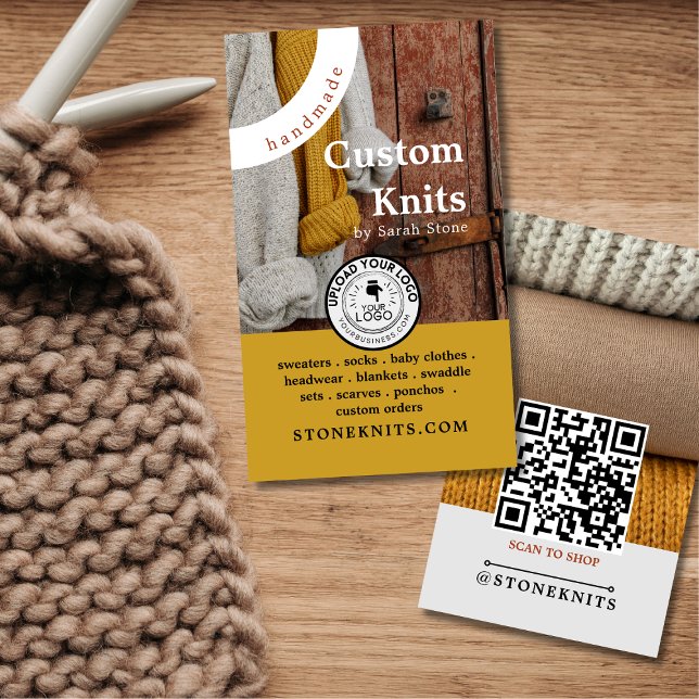 Knitting, Sewing, Crochet, Quilting, Textile Arts Business Card (Creator Uploaded)