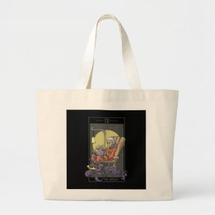 Knitting Sewing Hermit Tarot Card Crochet Quilting Large Tote Bag