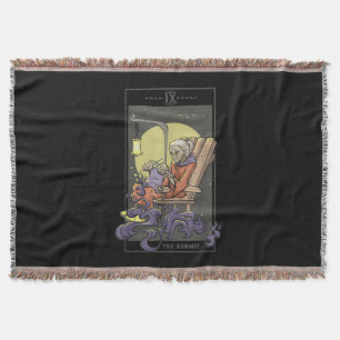Knitting Sewing Hermit Tarot Card Crochet Quilting Throw Blanket
