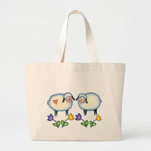KNITTING SHEEP BAG by SHARON SHARPE (Front)
