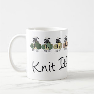 Knitting Sheep, Fun White 11 oz Classic White Mug