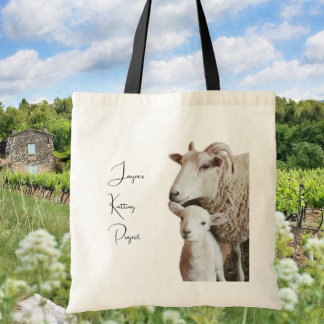 Knitting Sheep Lamb Custom Project Bag