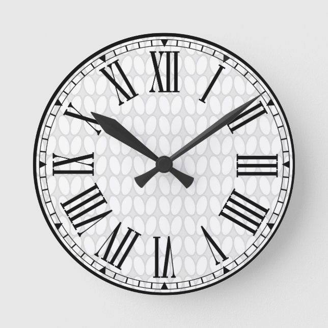 Knitting Stitch Classic Round Clock (Front)