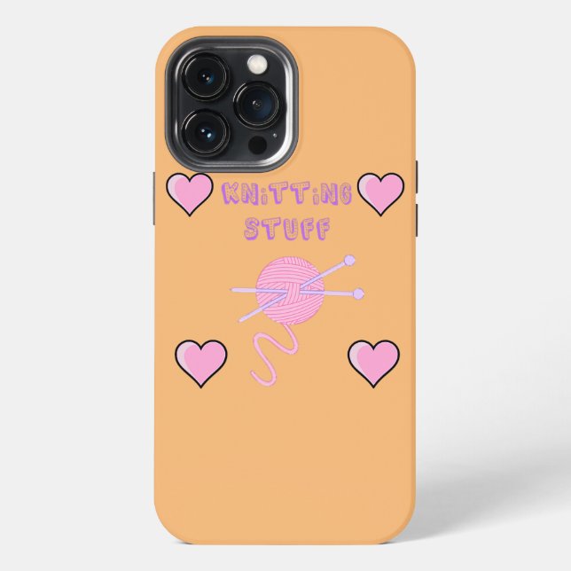 Knitting Stuff Arts and Crafts and Trinkets iPhone Case (Back)