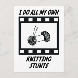Knitting Stunts Postcard