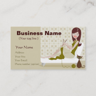 Knitting Time Business Card Template