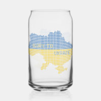 Knitting Ukrainian state map text Glory to Ukraine