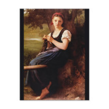 Knitting Woman by William-Adolphe Bouguereau