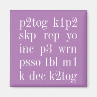 KNITTING WORDS Square Magnet II