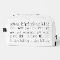 KNITTING WORDS Travel Bag