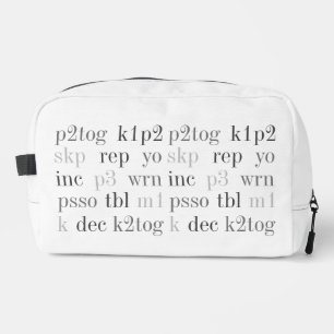 KNITTING WORDS Travel Bag