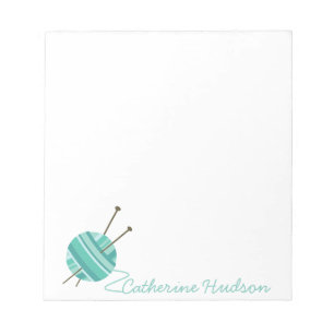 Knitting Yarn Personalised Notepad