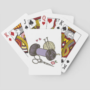 Knitting Yarn Playing Cards