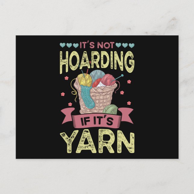 Knitting Yarn Wool Stash Crochet Postcard (Front)
