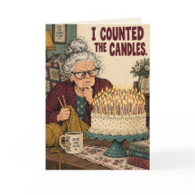 Knitty Gritty Candle Count Funny Birthday Card