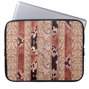 Knitwear Fabric Texture, geometric texture, snake Laptop Sleeve