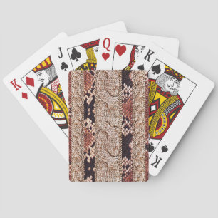 Knitwear texture, geometric snake pattern. playing cards