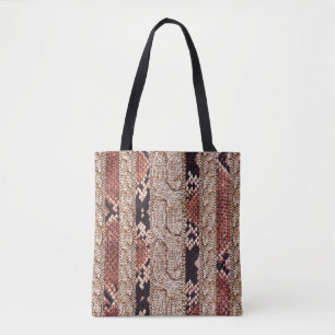 Knitwear texture, geometric snake pattern. tote bag