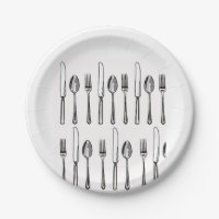 Knives Forks Spoons Paper Plates for picnics bbqs