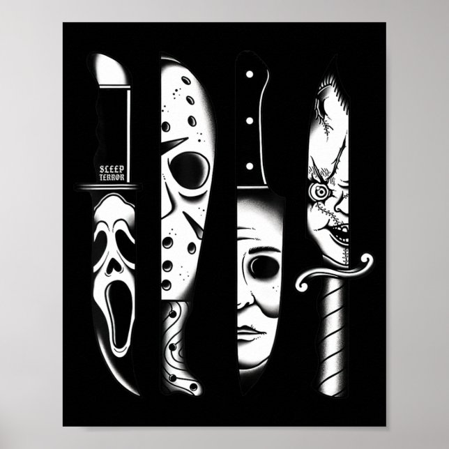 Knives Horror Movie Friday Halloween Horror Goth E Poster (Front)