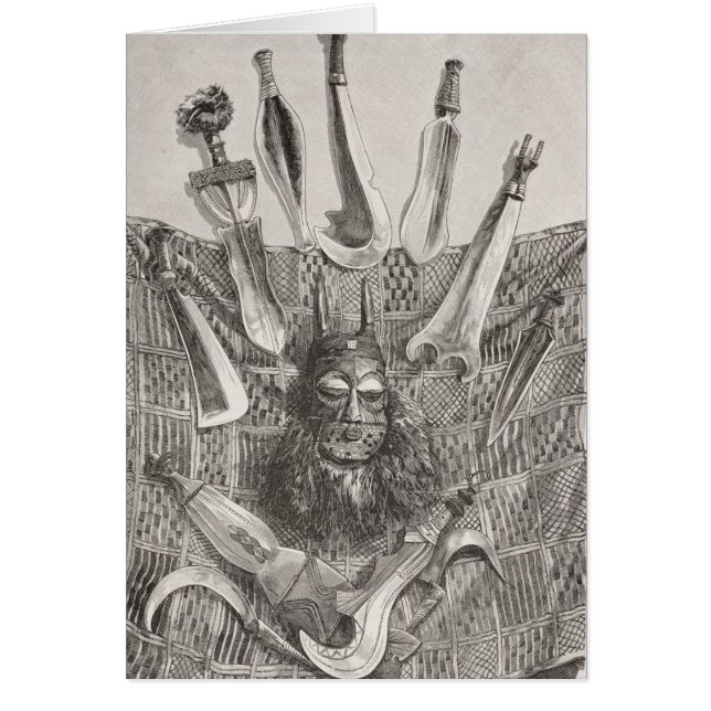 Knives, mask and mat from Upper Congo (Front)