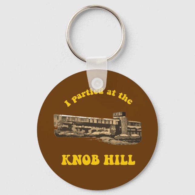 Knob Hill Keychain- Retro Style Key Ring (Front)