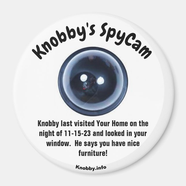 Knobby's last visited Your Home Magnet (Front)