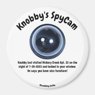 Knobby's SpyCam Hickory Creek Apt. 32 Fun Fridge Magnet