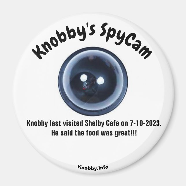 Knobby's SpyCam Shelby Cafe Magnet (Front)