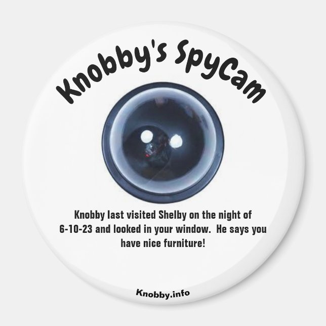 Knobby's SpyCam Shelby Fun Refrigerator  Magnet (Front)