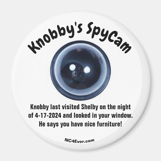 Knobby's visited Shelby Refrigerator Magnet (Front)